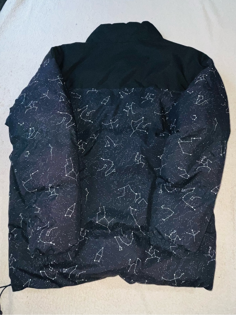 Men's Black Constellation Print Bomber Jacket